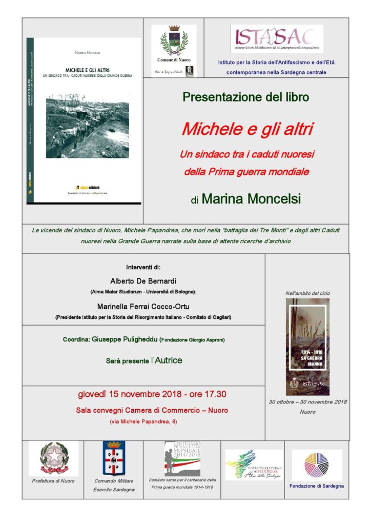 Nuoro: Presentazione di Michele e gli Altri di Marina Moncelsi